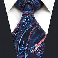 CXL8 Extra Long Unique Classic Mens Neckties Dark Blue Red Abstract 100% Silk Fashion Business Casual For Men