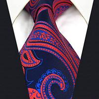 CXL12 New Extra Long For Mens Neckties Classic Blue Red Abstract 100% Silk Fashion Dress Handmade