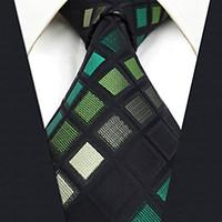 cxl2 extra long mens necktie green multicolor checked 100 silk unique  ...