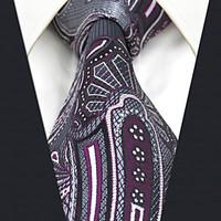 cxl3 new extra long mens ties classic gray purple paisley 100 silk han ...