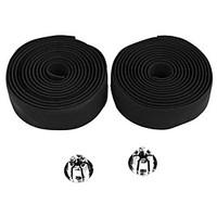 cycling bike bicycle handlebar tape belt wrap bar plugs black 2 pcs