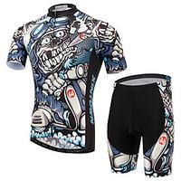 Cycling Jersey with Shorts Men\'s Short Sleeve Bike Clothing Suits Quick Dry Breathable Comfortable Terylene Mesh/Net LYCRAClassic
