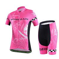 Cycling Jersey with Shorts Women\'s Short Sleeve Bike Tops Bottoms Breathable Sweat-wicking Elastane Spring Summer Fall/Autumn Cycling/Bike