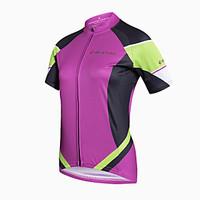 Cycling Jersey Women\'s Short Sleeve Bike Jersey Quick Dry Breathable Lightweight Materials Back Pocket Sweat-wicking Comfortable100%