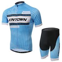 Cycling Jersey with Shorts Women\'s Short Sleeve Bike Shorts Jersey Wearable Breathable 3D Pad Back Pocket 100% PolyesterSpring Summer