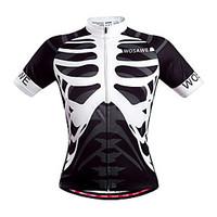Cycling Jersey Unisex Short Sleeve Bike Jersey Tops Quick Dry Front Zipper Breathable Back Pocket Sweat-wicking Reduces Chafing Polyester