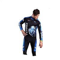 Cycling Jersey with Tights Unisex Long Sleeve Bike Clothing Suits Waterproof Cotton Summer Cycling/Bike Black Red Green Blue