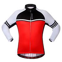 Cycling Jersey Unisex Long Sleeve Bike Sweatshirt Jersey Tops Thermal / Warm Windproof Breathable Back Pocket 100% Polyester Classic