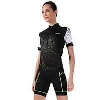 Cycling Jersey with Shorts Women\'s Short Sleeve Bike Jersey Shorts Tops Bottoms Breathable Sweat-wicking ElastaneSpring Summer