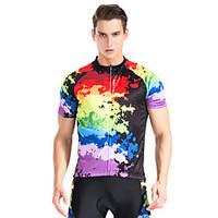 Cycling Jersey Unisex Short Sleeve Bike Sweatshirt Jersey Quick Dry Breathable Sweat-wicking Polyester Classic Summer Black