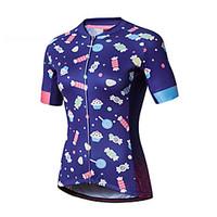 Cycling Jersey Women\'s Short Sleeve Bike Jersey 100% Polyester Fashion Spring Summer Leisure Sports Backcountry