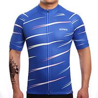 Cycling Jersey Men\'s Short Sleeve Bike Jersey Quick Dry Breathable Sweat-wicking Coolmax LYCRA Classic Summer