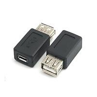 CY Female Micro USB to Female USB 2.0 Adapter for Phones and Tablets