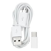 CY USB 2.0 to Micro USB with Type-C Converter Cable Male to Male(1M)