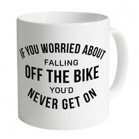 cycling off the bike 2 mug