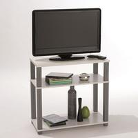 cyprus modern tv stand in white with shelves