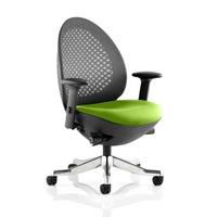 Cyrus Home Office Chair In Green With Castors