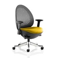 Cyrus Home Office Chair In Yellow With Castors