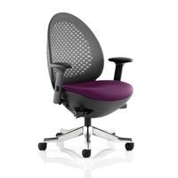 Cyrus Home Office Chair In Purple With Castors
