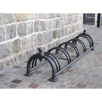 CYCLE RACK \'VERSAILLE\' BLACK - STEEL TUBE + CAST STEEL