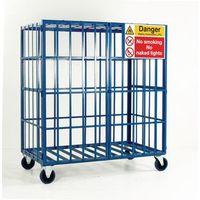 CYLINDER STORAGE CAGE, MOBILE - NO SHELVES