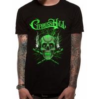 Cypress Hill - Skull N Pipes Men\'s Small T-Shirt - Black
