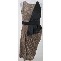 Cynthia Steffe size 6 black and gold cocktail dress