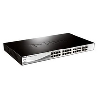 D-Link DGS-1210-28P - 28-Port Gigabit PoE Smart+ Switch with 4 SFP ports and 24 x PoE ports