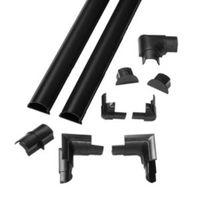 D-Line Self Extinguishing PVC & ABS Plastic Black Trunking (W)30mm Pack of 12