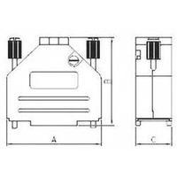 D-SUB housing Number of pins: 9 Metal 180 ° Silver ASSMANN WSW AMET-09 RS 1 pc(s)