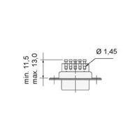 D-SUB receptacles 180 Â° Numbe...