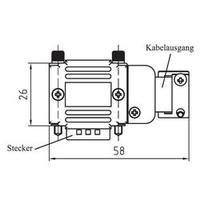 D-SUB adapter housing Number of pins: 15 Plastic, metallised 90 ° Silver Provertha 77152M 1 pc(s)