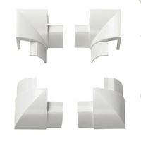 D-Line ABS Plastic White Trunking Accessories (W)30mm Pack of 4