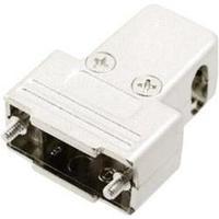 D-SUB housing Number of pins: 9 Plastic, metallised 180 °, 45 °, 45 ° Silver MH Connectors MHTRI-M-09-K 1 pc(s)