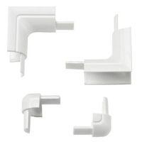 d line abs plastic white trunking accessories w16mm pack of 4