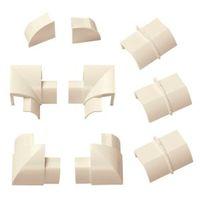 D-Line ABS Plastic Magnolia Trunking Accessories (W)30mm Pieces Of 13