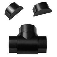 D-Line ABS Plastic Black Trunking Accessories (W)50mm Pieces Of 3