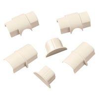 D-Line ABS Plastic Magnolia Mini Trunking Accessories (W)30mm Pieces Of 6