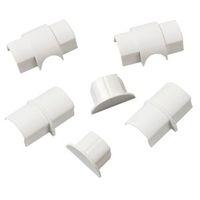 D-Line ABS Plastic White Mini Trunking Accessories (W)30mm Pieces Of 6