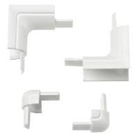D-Line ABS Plastic White Mini Trunking Accessories (W)30mm Pieces Of 4