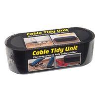 D Line Black ABS Cable Tidy Unit