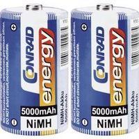 D battery (rechargeable) NiMH Conrad energy HR20 5000 mAh 1.2 V 2 pc(s)