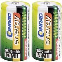 D battery (rechargeable) NiMH Conrad energy Endurance 9500 9500 mAh 1.2 V 2 pc(s)
