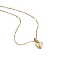 D for Diamond girls\' 9ct gold heart pendant