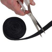 d line black nylon hook loop cable tidy band