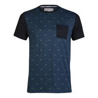 D-Code Oxford Crew Neck T-Shirt in Blue Bird