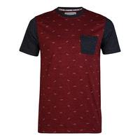 D-Code Oxford Crew Neck T-Shirt in Raspberry