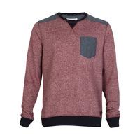 d code largo crew neck sweatshirt in bordeaux