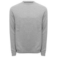D-struct mens long sleeve cotton rich ribbed crew neck casual sweatshirt - Grey
