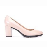 D Annya A Leather Court Shoes with Square Heel